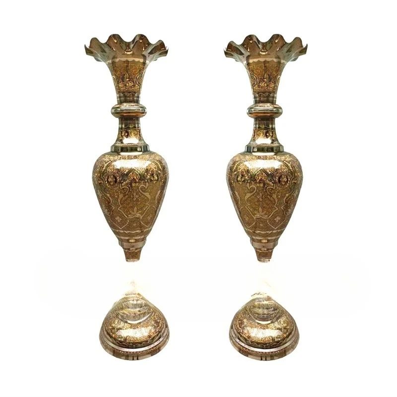Copper carving large vase floor-to-ceiling soft decoration living room study model room