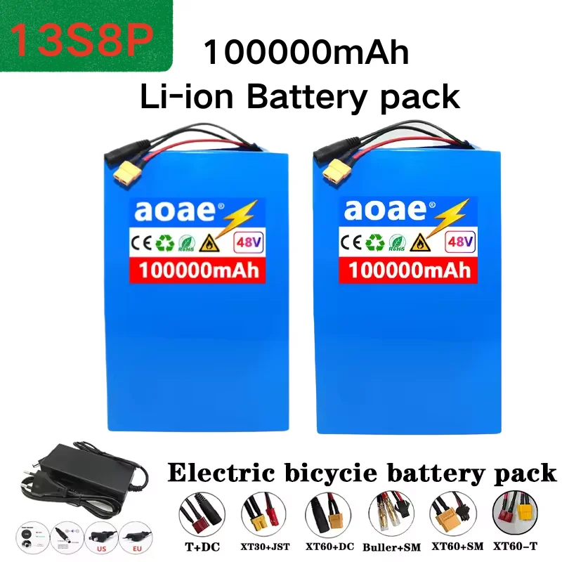 100% New Original 48V 100ah 13s8p Lithium Battery Pack 48v  2000W Citycoco Motorized Scooter Batteries Built in   battery pack .
