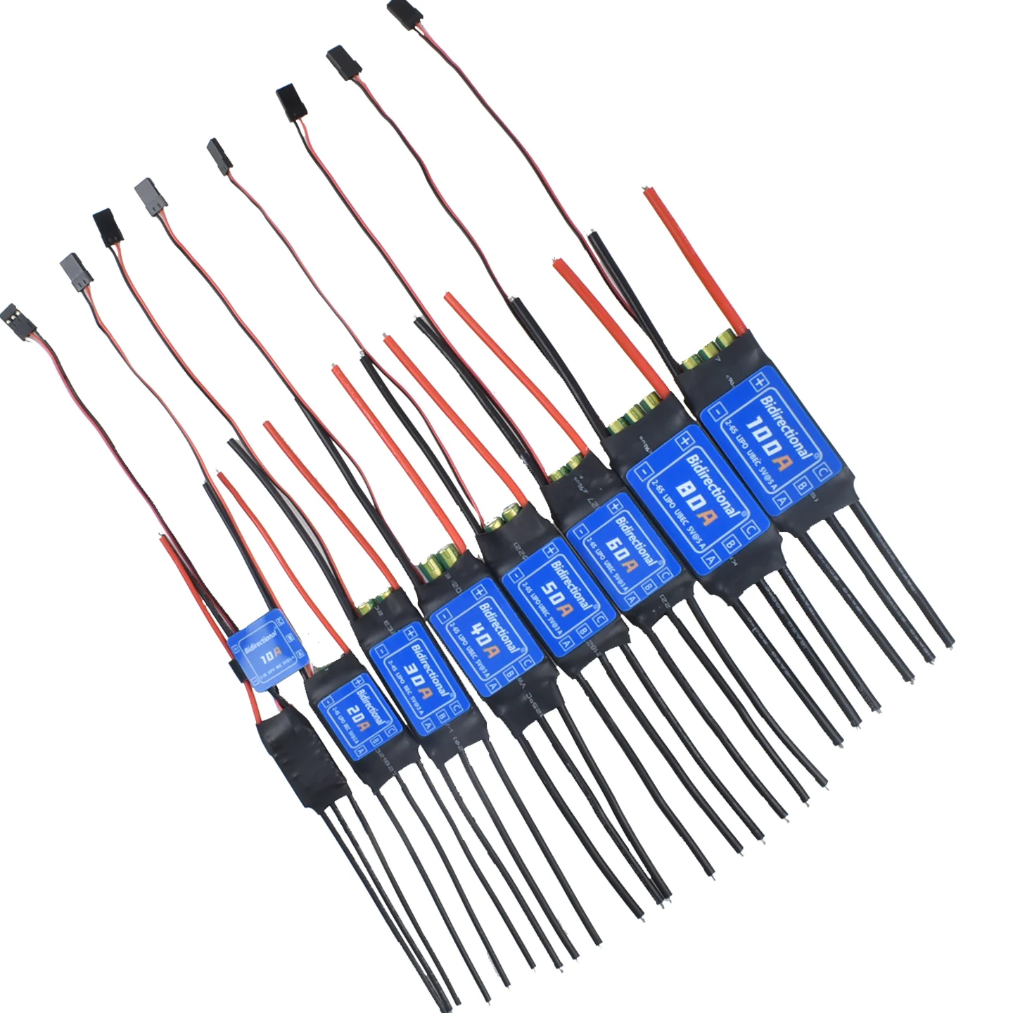 Bidirectional brushless electric tuning 10A-100A brushless electric tuning BEC/UBEC output ship model/underwater thruster