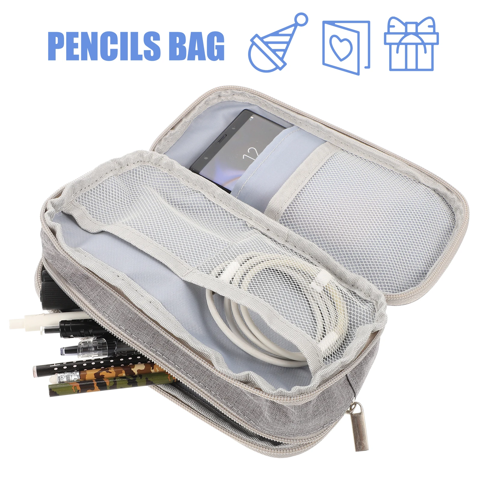 

Pencil Case and Household Pouch Multi-function Decorative Students Bag Nylon Child