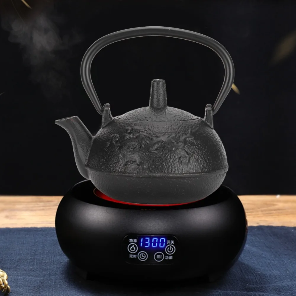 3pcs 0.3L Cast Iron Teapot With Filter And Cover Double Dragon Iron Tea Pot Stovetop Compatible Decoration Tea Set