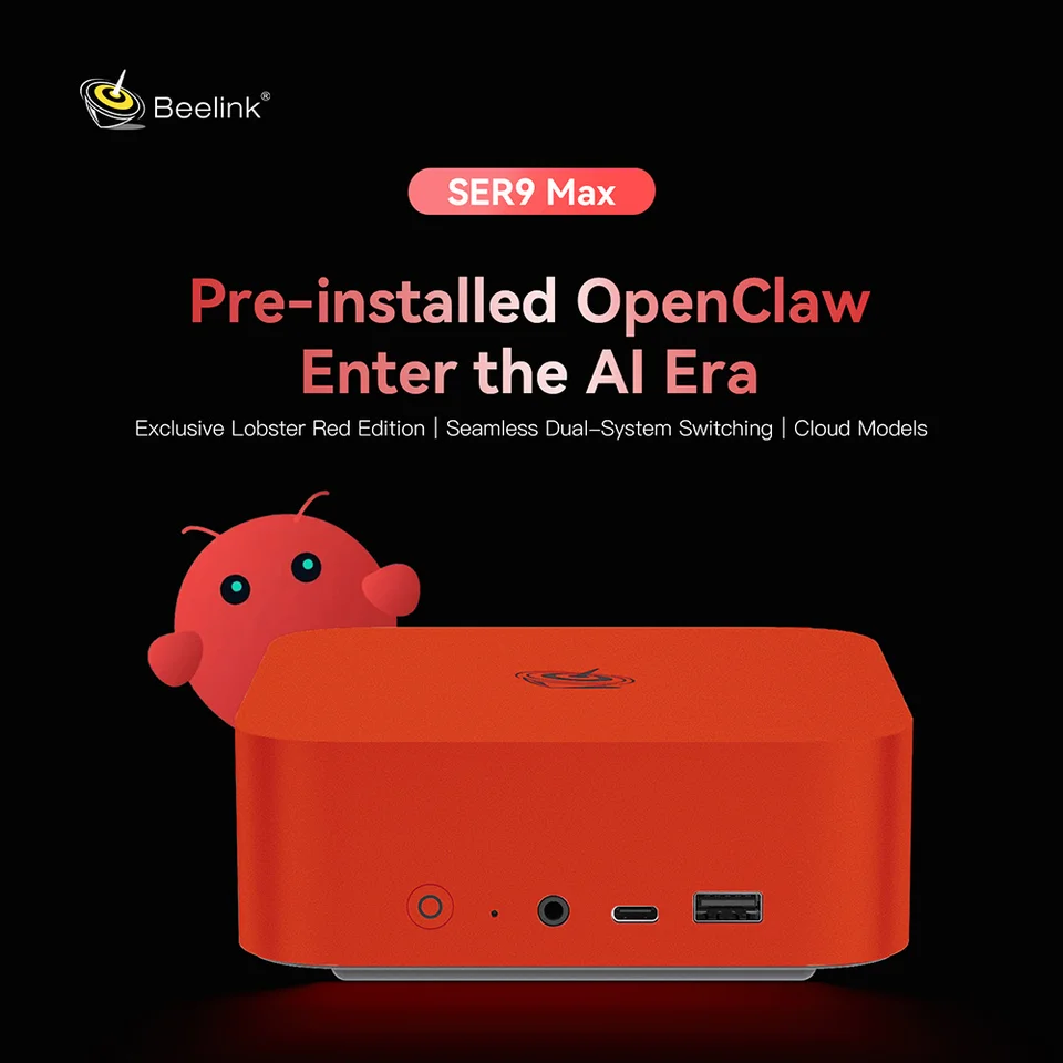 Beelink SER9 Max Ubuntu Windows 11 システム搭載 OpenClawプリ