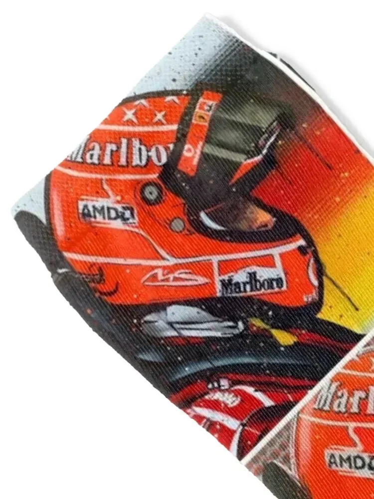 Michael Schumacher graffiti painting by DRAutoArt Socks Rugby happy cartoon Children's Boy Child Socks Women's