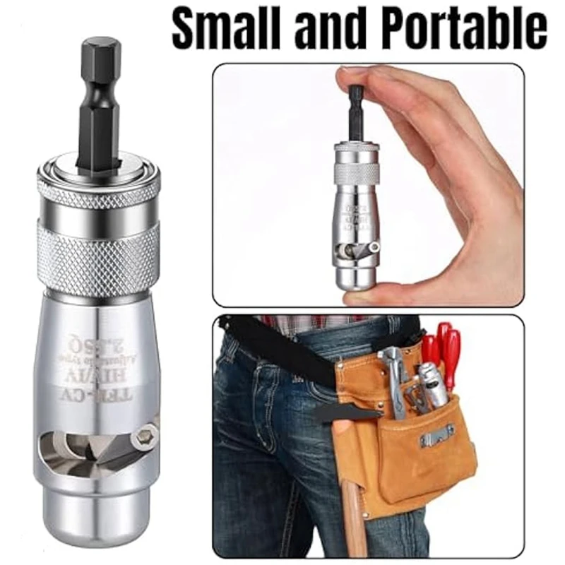 ABHU 2 قطعة أداة تجريد الأسلاك من سبائك الألومنيوم، أداة لف الأسلاك السريعة للحفر، أداة تويست الأسلاك الكهربائية، 2.5SQ