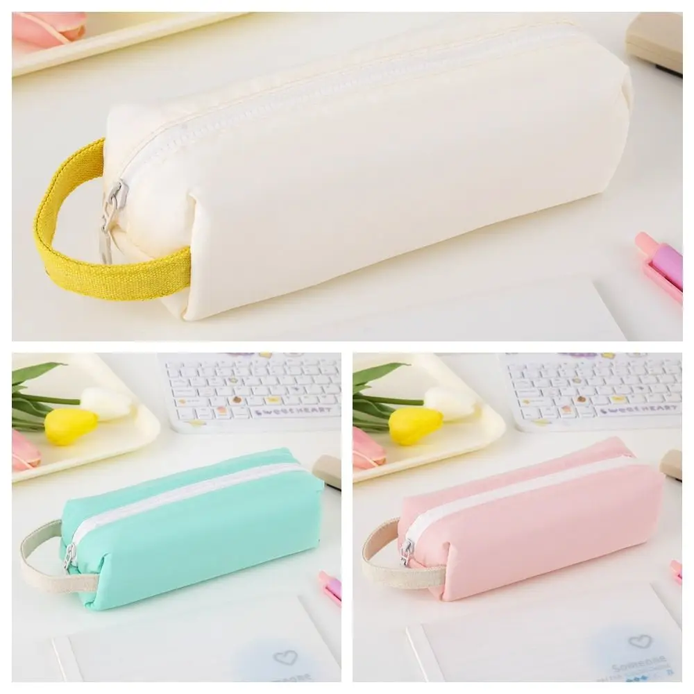 Tas Pensil Serat Poliester Baru Kapasitas Besar Kotak Pensil Persegi Perlengkapan Kantor Sekolah Tas Pensil
