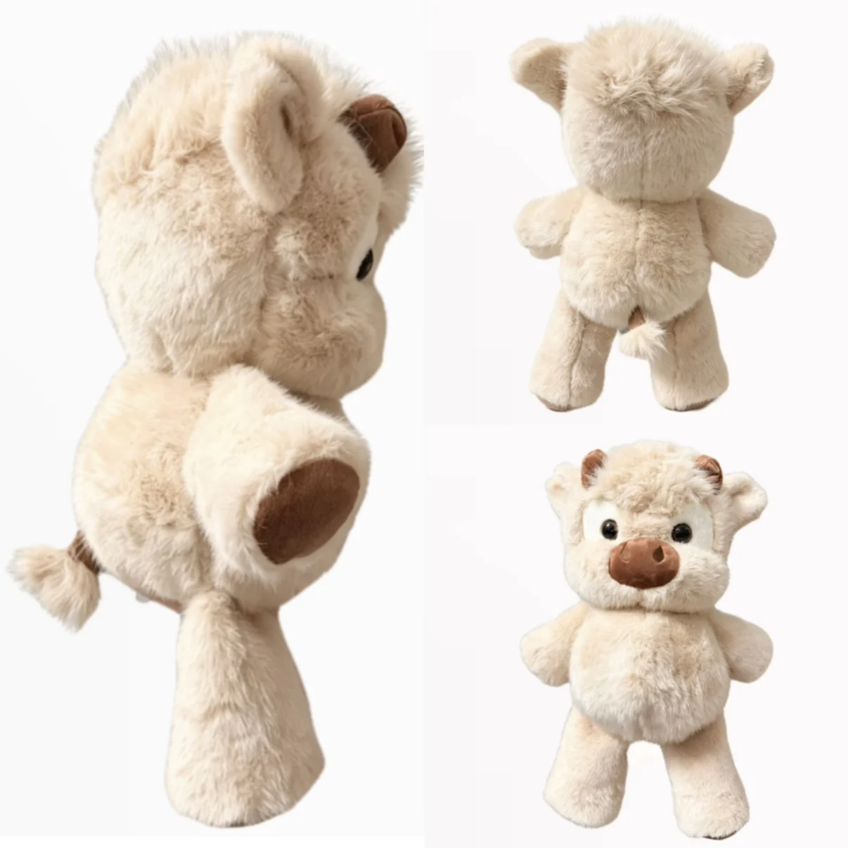 Kawaii Highland Cattle Plush Toy 45cm Huggable Running Cow Stuffed Animal Made with Premium Soft Fabric, Calf Soothing Companion