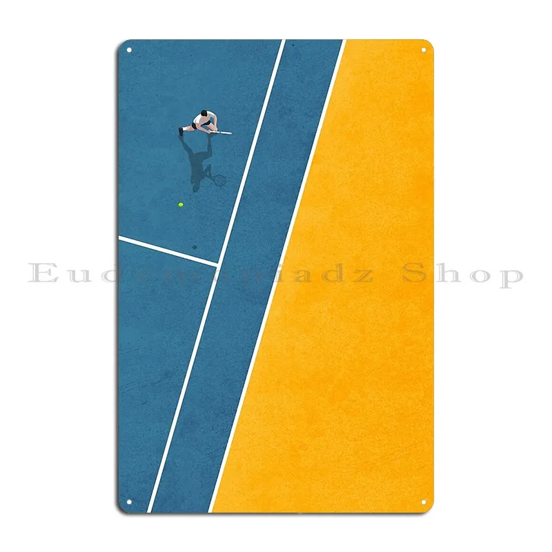 Tennis Player The Drone Man Metal Sign Print Garage Funny Design Create Tin Sign Poster