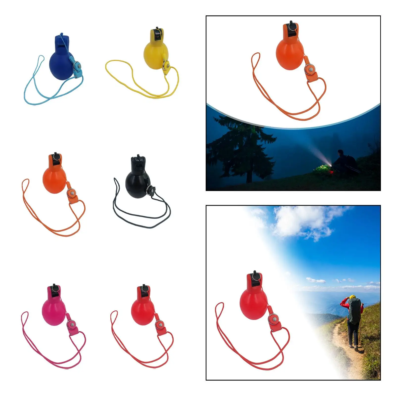 Hand Whistles Gift with Hanging Strap Adults Kids Portable Loud Sound Whistle