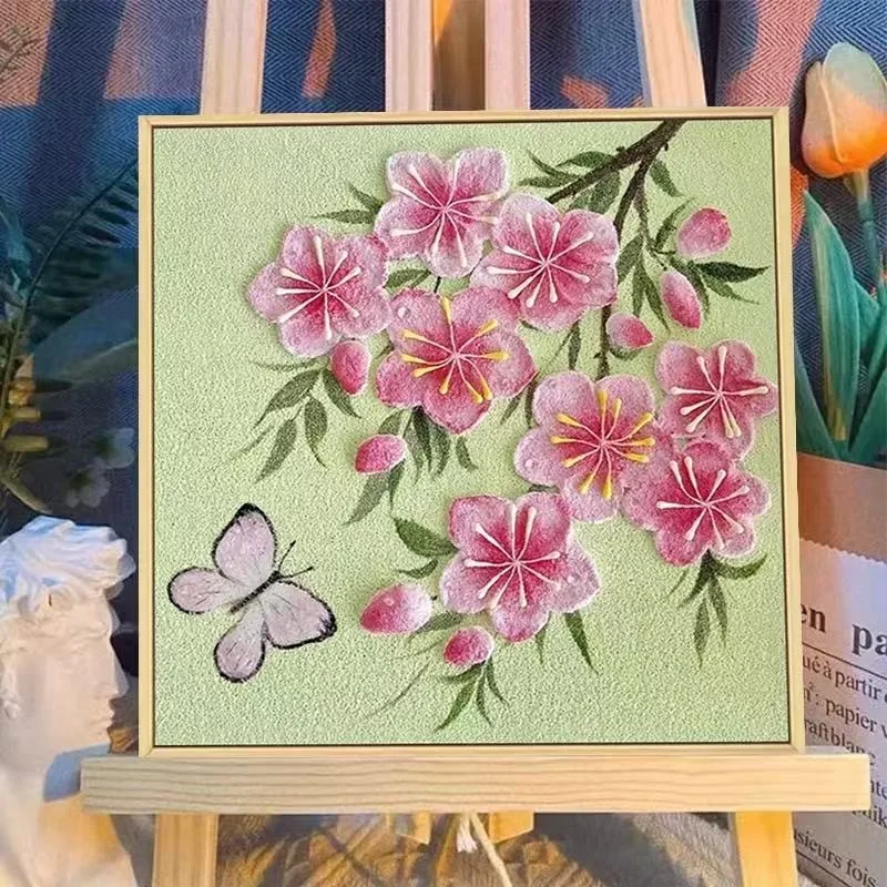 

A6112 Vintage style flower canvas painting.