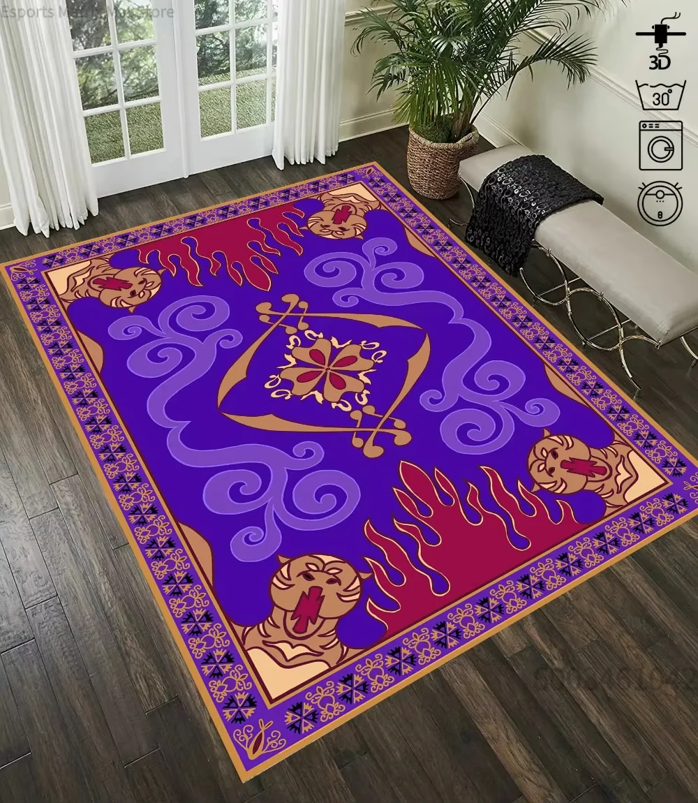 Aladdin Magic Rugs Flying Carpet  for Living Room and Bedroom Decor Stylish Kitchen Floor Mat Coffee