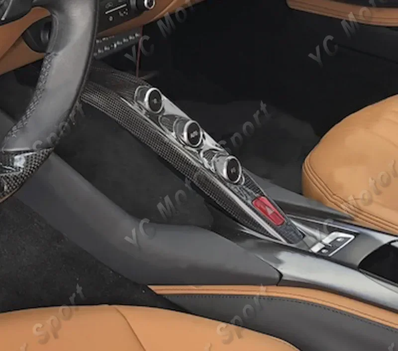 

Аксессуары для автомобилей: Замена центральной консоли из сухого углеродного волокна, подходит для 812 Superfast 2017-2020 годов выпуска.