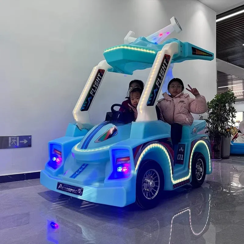 2024  New Park Stall Double Electric Toy Car Amusement Equipment Indoor Mech Aircraft Bumper Cars Plastic Children's