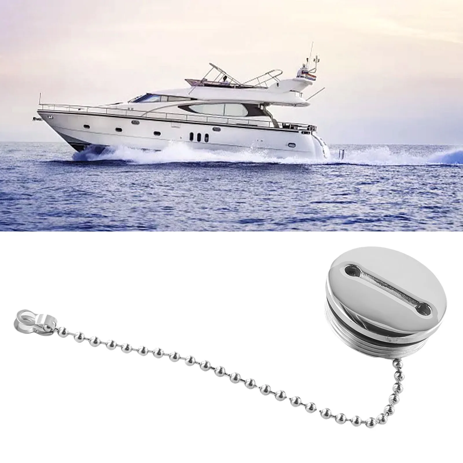 316 Stainless Steel Fuel Gas Water Waste Tank Deck Fill Filler Spare Cap And Chain Replace Plate Tool Marine Yacht Boat Accessor