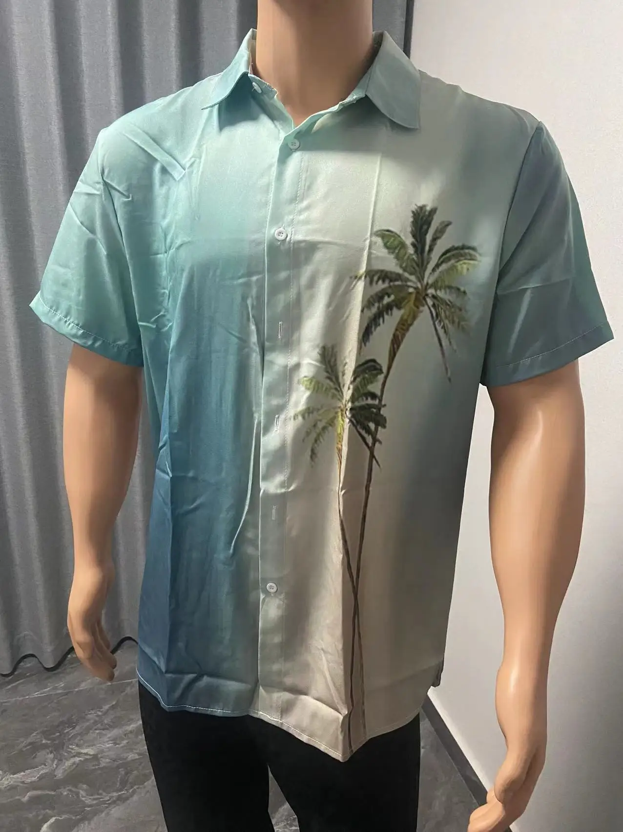 Harajuku Feather Hawaiian Men's Shirt Printed Short Sleeve Casual White Street Summer Beach Shirts For Men Clothing 2023 Summer