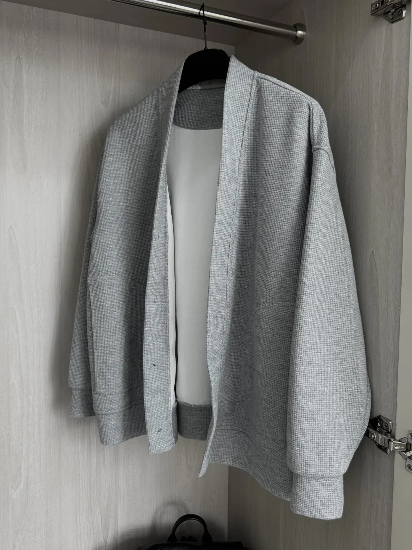 Iyaroom Men's Open Cardigan Jacket Loose Fit Lazy Style Korean System Autumn American Collarless Jacket Standard Version Butt...