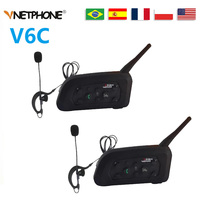 Vnetphone V6C 1200M Wireless Full Duplex Bluetooth Interphone BT Headphone Latest Football Referee Intercom Headset