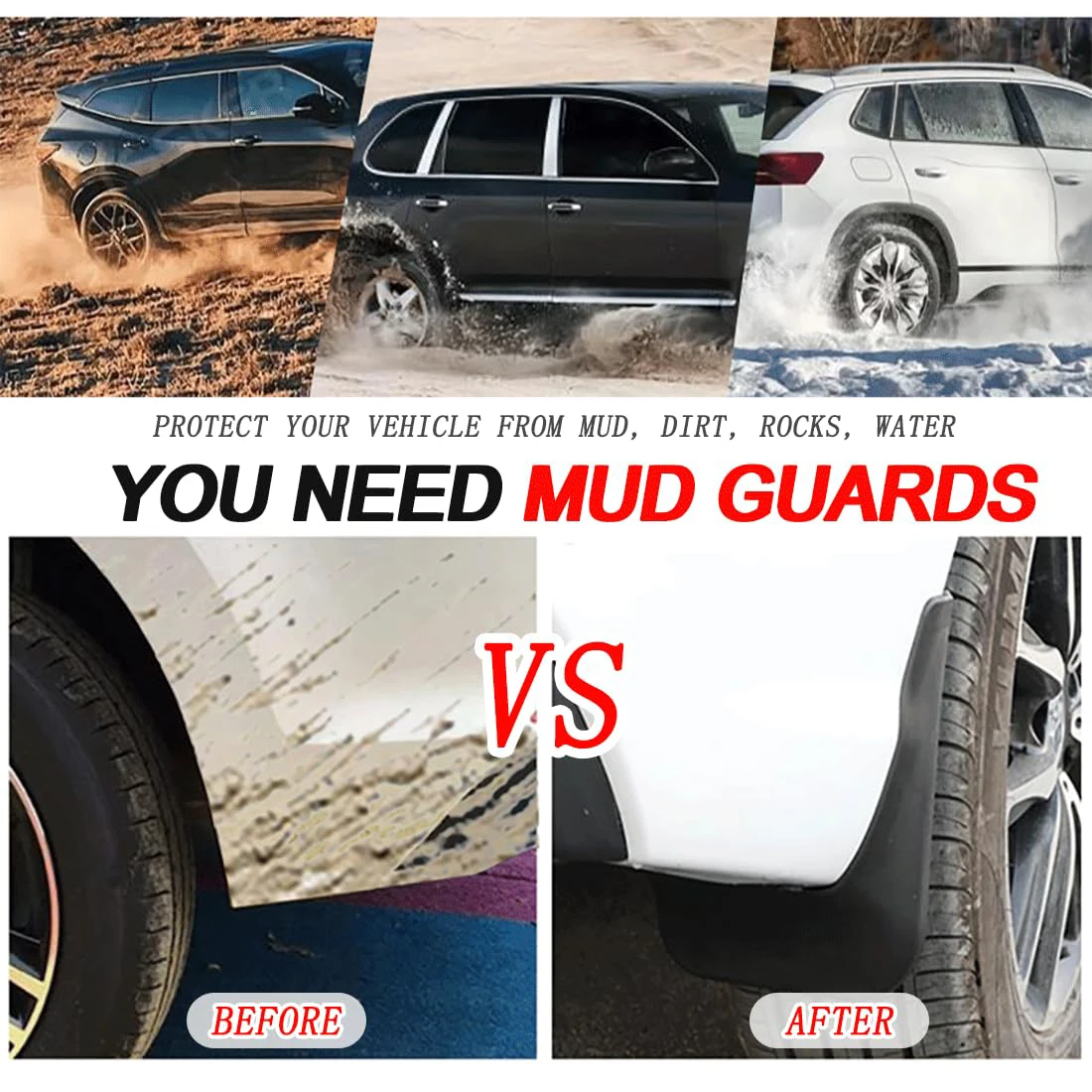 Mud Flaps Mud Guards Fit for 2011-2021 Jeep Patriot MudFlaps Front & Rear MudSplash Guards Accessories 4 Pcs
