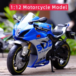 1:12 Suzuki Gsx R1000R L7 Alloy Diecast Sport Motorcycle Model Workable Shork-Absorber Toy For Children Gifts Toy Collection