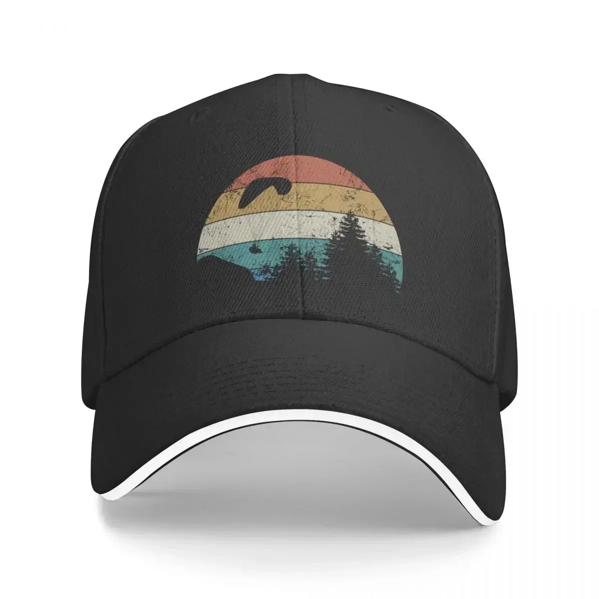 Paraglider Paragliding Paramotor Parachute Skydiving Sunset Baseball Cap Luxury Hat Golf Men Women's