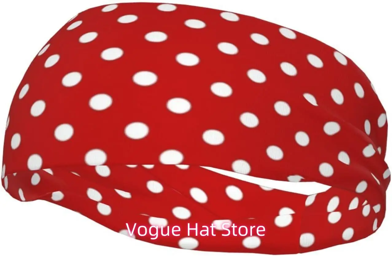 

Cute Polka Dots-004 Headbands Non Slip Sweatband Fashion Summer Hair Bands for Tennis,Basketball,Running,Gym,Working Out