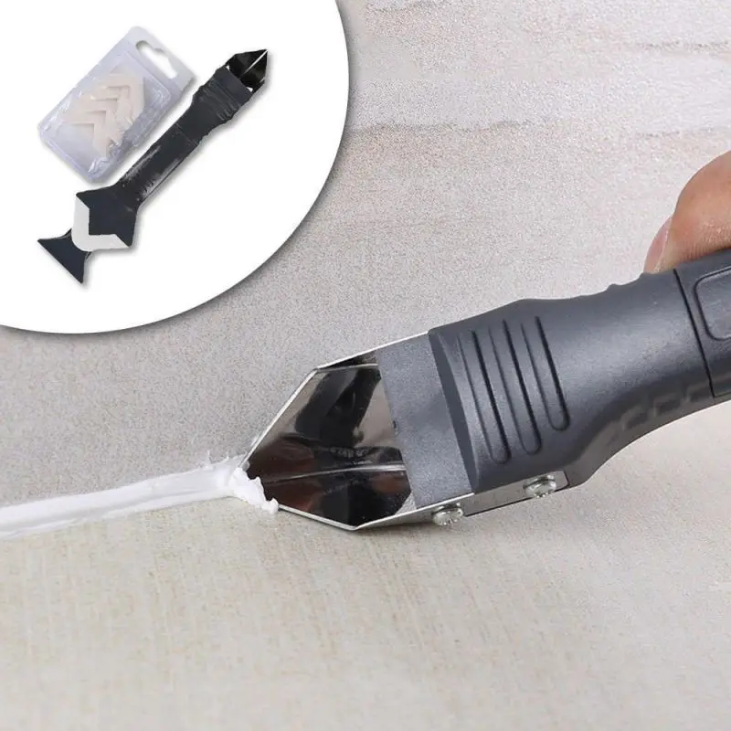 Outils de calfeutrage en Silicone 4 en 1, grattoir, tondeuse, outil de revêtement de collage et de collage