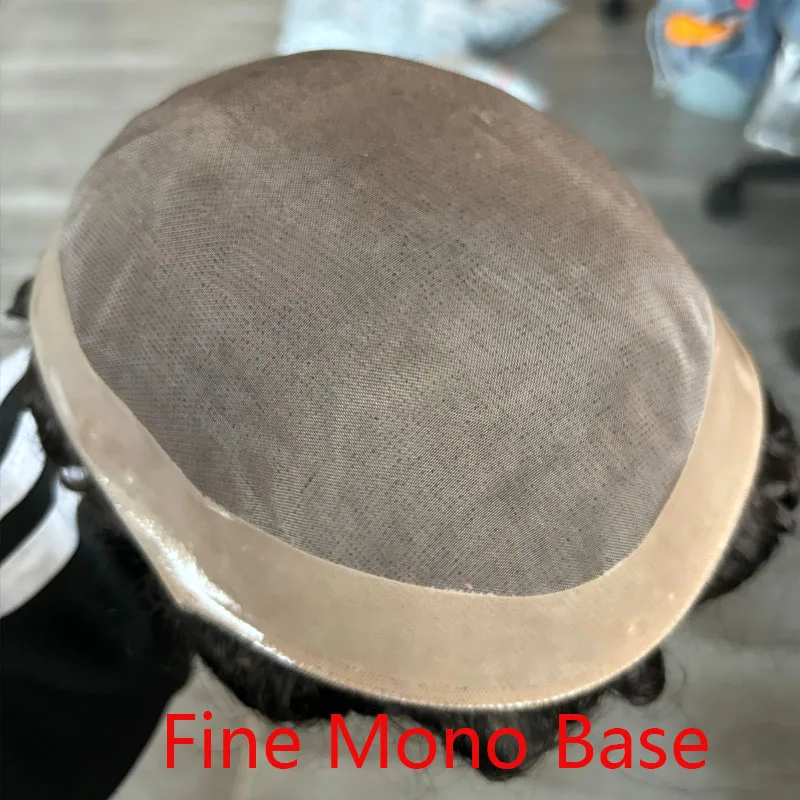 دائم الاسترالية الدانتيل قاعدة الرجال الشعر المستعار الإنسان غير قابل للاكتشاف 18 مللي متر مجعد قوي أحادية قاعدة الرجال الشعر المستعار أسود براون هيربيسي