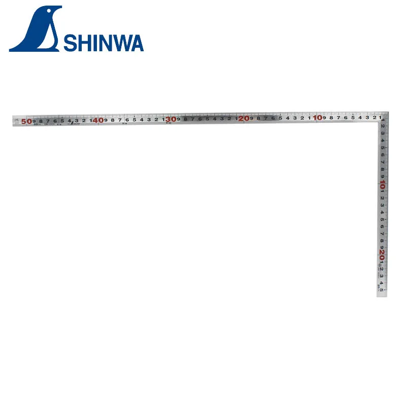 

SHINWA 30CM 50CM Carpenter Right Angle Square Ruler 90 Degree Matt Stainless Steel Ruler Hard Chrome Finish High Precision 1PCS
