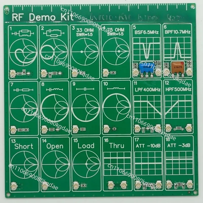 NanoVNA RF Demo Test Kit, Vector Network Test Board With Filter And Attenuator For Radio‑Frequency Experiment