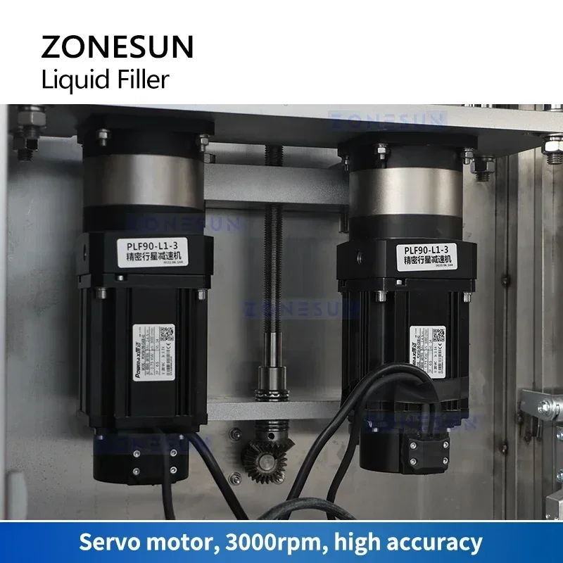 ZONESUN آلة تعبئة الزجاجات السائلة السميكة حشو زيت الطعام المنظفات الشامبو مستحضرات التجميل لصق الدوار مضخة محرك معزز ZS-GTRP2