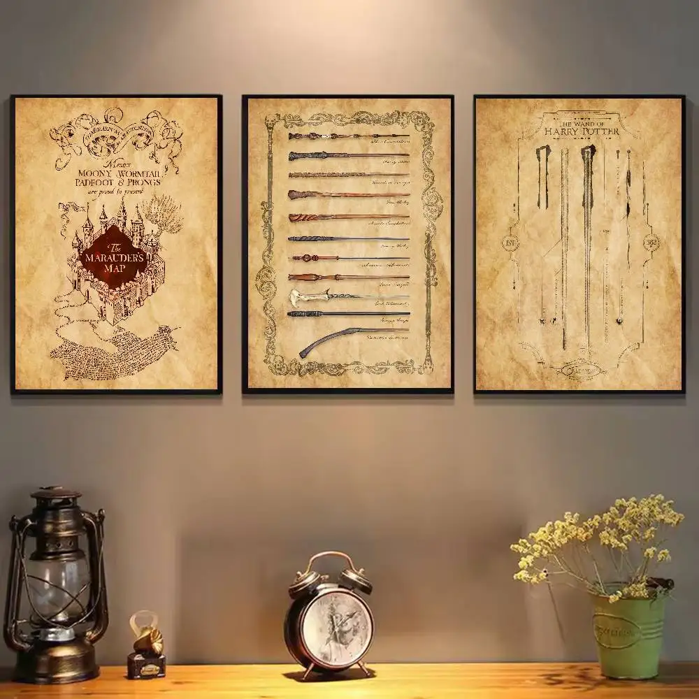 ملصق عتيق ذاتي اللصق جدار الفن لغرفة المعيشة غرفة نوم لا تتلاشى الساحر المصور كتاب ملصقات ديكور المنزل الحديث