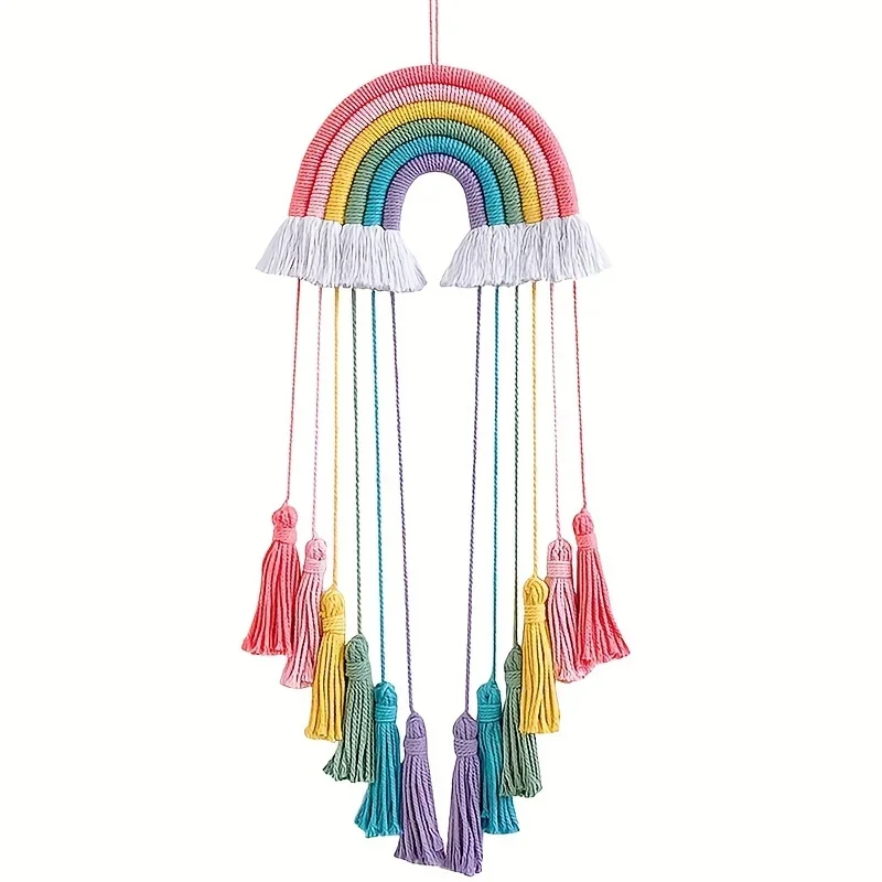INS Weave Rainbow Baby Hair Clips Accessories Holder Princess Girls Hairpin Hairband Storage Pendant Jewelry Wall Ornaments