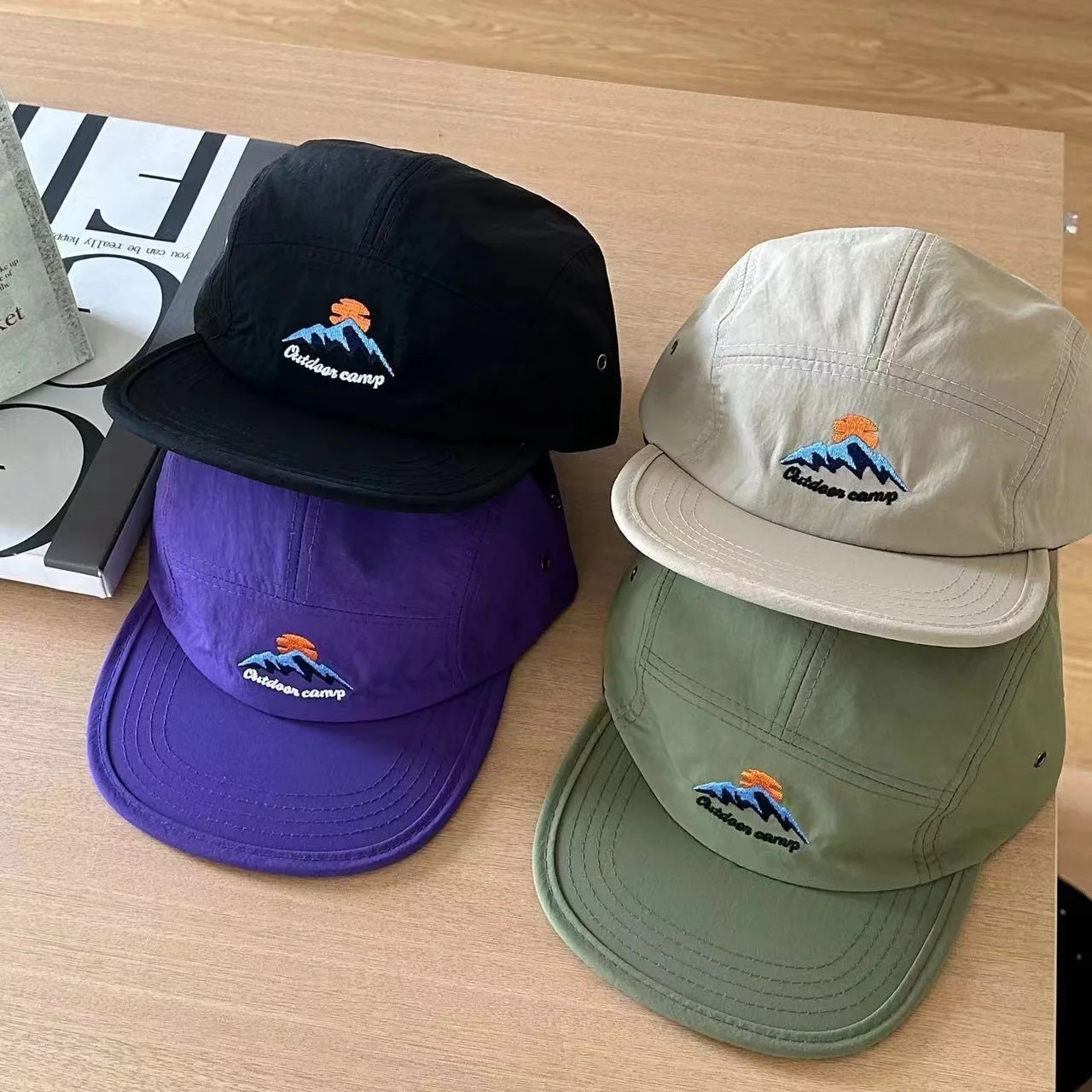 Outdoor Wind Flat Brim Lightweight Flat Brim Quick-Drying Baseball Cap Sun Hat Trendy Men and Women