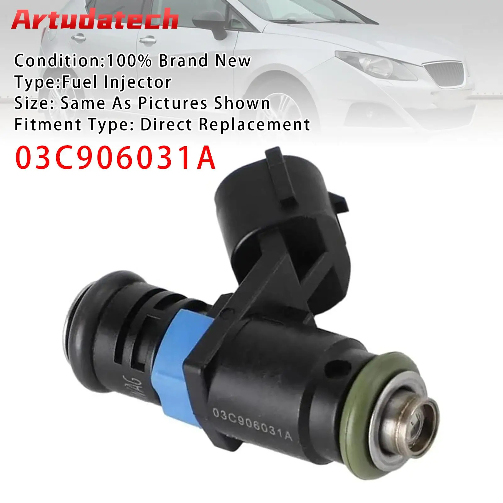 

Artudatech 1 шт. топливный инжектор для Skoda Fabia Seat Ibiza VW Jetta Polo 1.6 03C906031A, автомобильные аксессуары