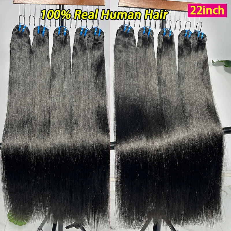 18A الصف الخام ضوء ياكي حزم مستقيمة غير المجهزة الفيتنامية 100% نسج على شكل شعر إنسان ملحقات اللون الطبيعي # 1B لحمة مزدوجة #2