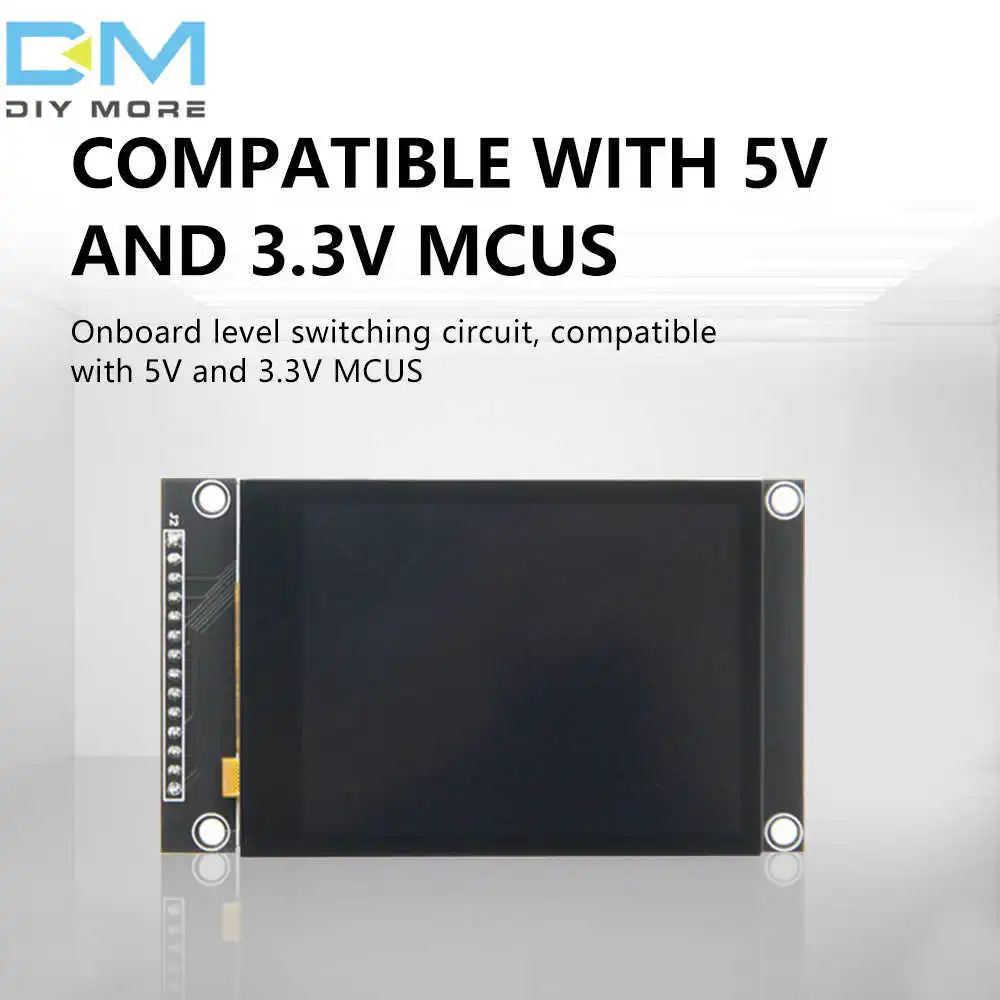 Imagem -03 - Tft Lcd Capacitivo Touch Screen Display Module Ips Ângulo de Visão Completa 240x320 Serial Ili9341v 5v Ips 4w-spi 5v