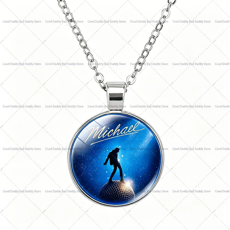 The King of Pop MJ Michael Jackson Necklace for Men Women Vintage Stainless Steel Neck Chains Y2k Grunge Fashion Charms Gifts view 4