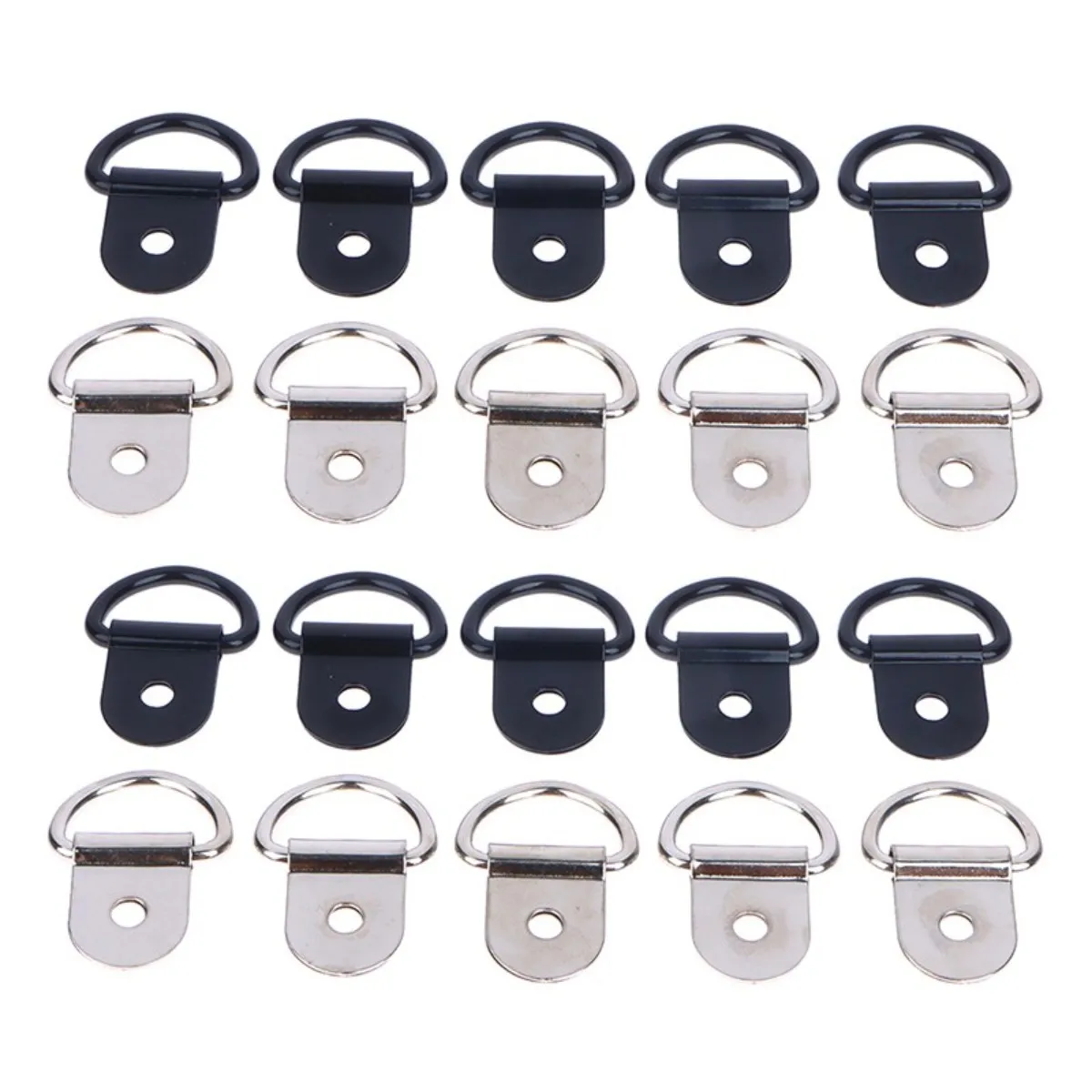 10PCS Stainless Steel D Shape Pull Hook Tie Down Anchors Ring Iron Cargo Tie Down Ring For Trailers RV Boats Accessories