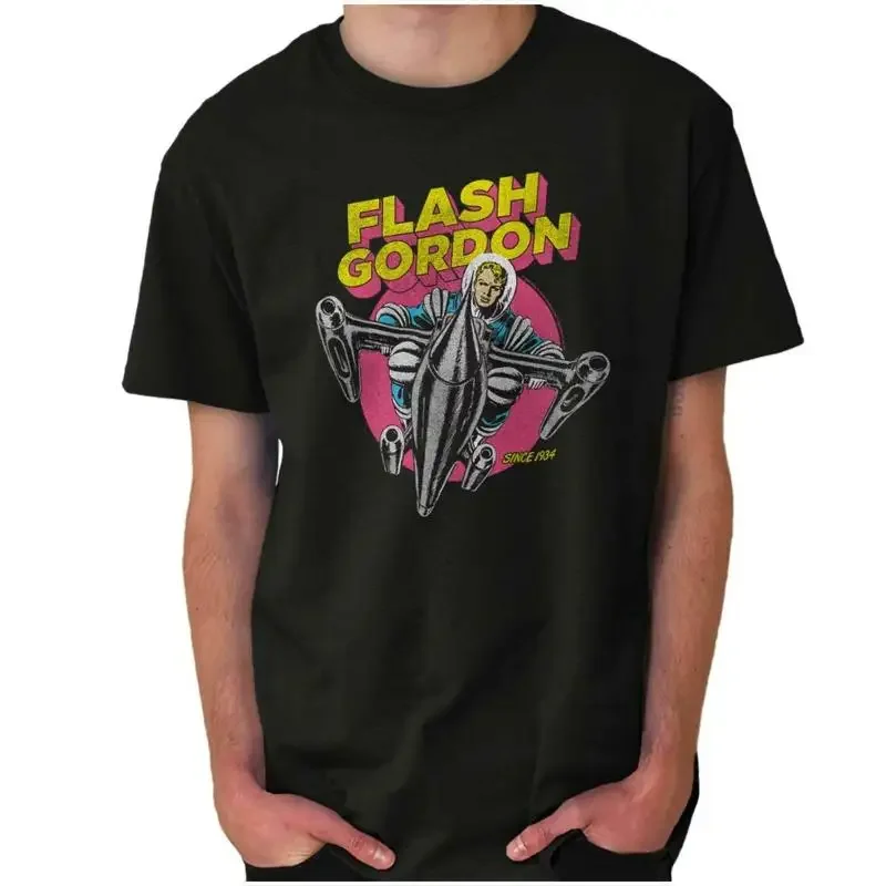 Flash Gordon Vintage Space Hero Comic Books Womens or Mens Crewneck T Shirt Tee