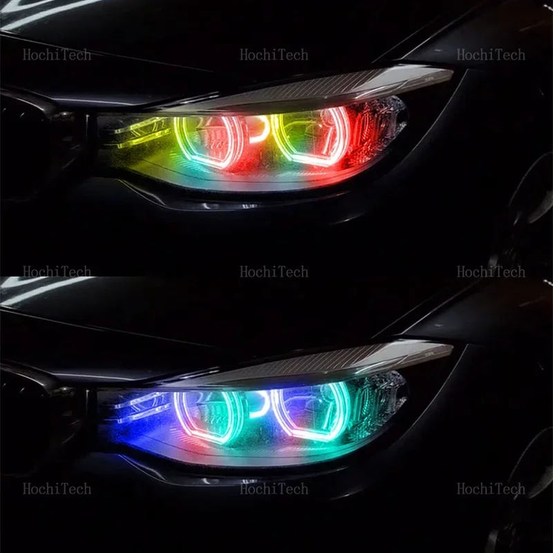 

RGB Colorful DTM style App control with turn signal Dynamic LED Angel Eyes Ring Lamp DRL For BMW 3 Series F30 F31 F34 2012-2016