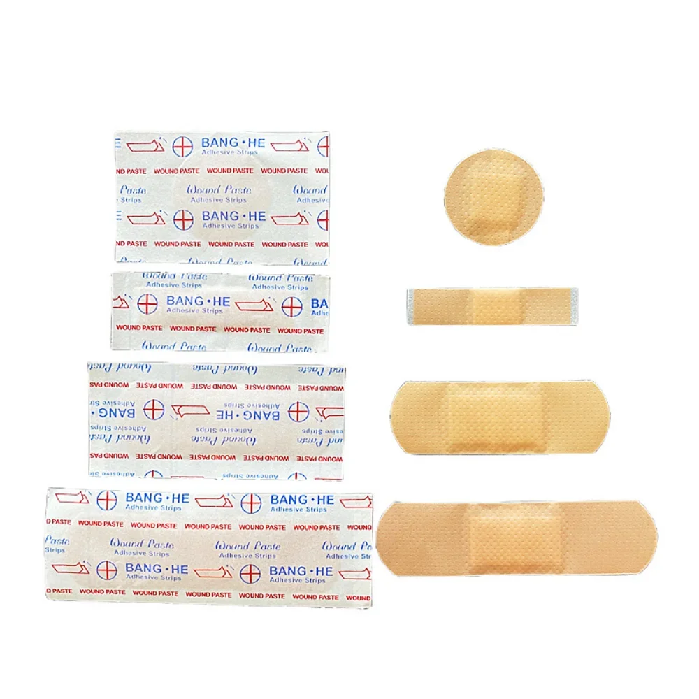 BandAids impermeables y transpirables, banda de ayuda para heridas, hemostasia, yeso médico, parche adhesivo de primeros auxilios, 100 piezas