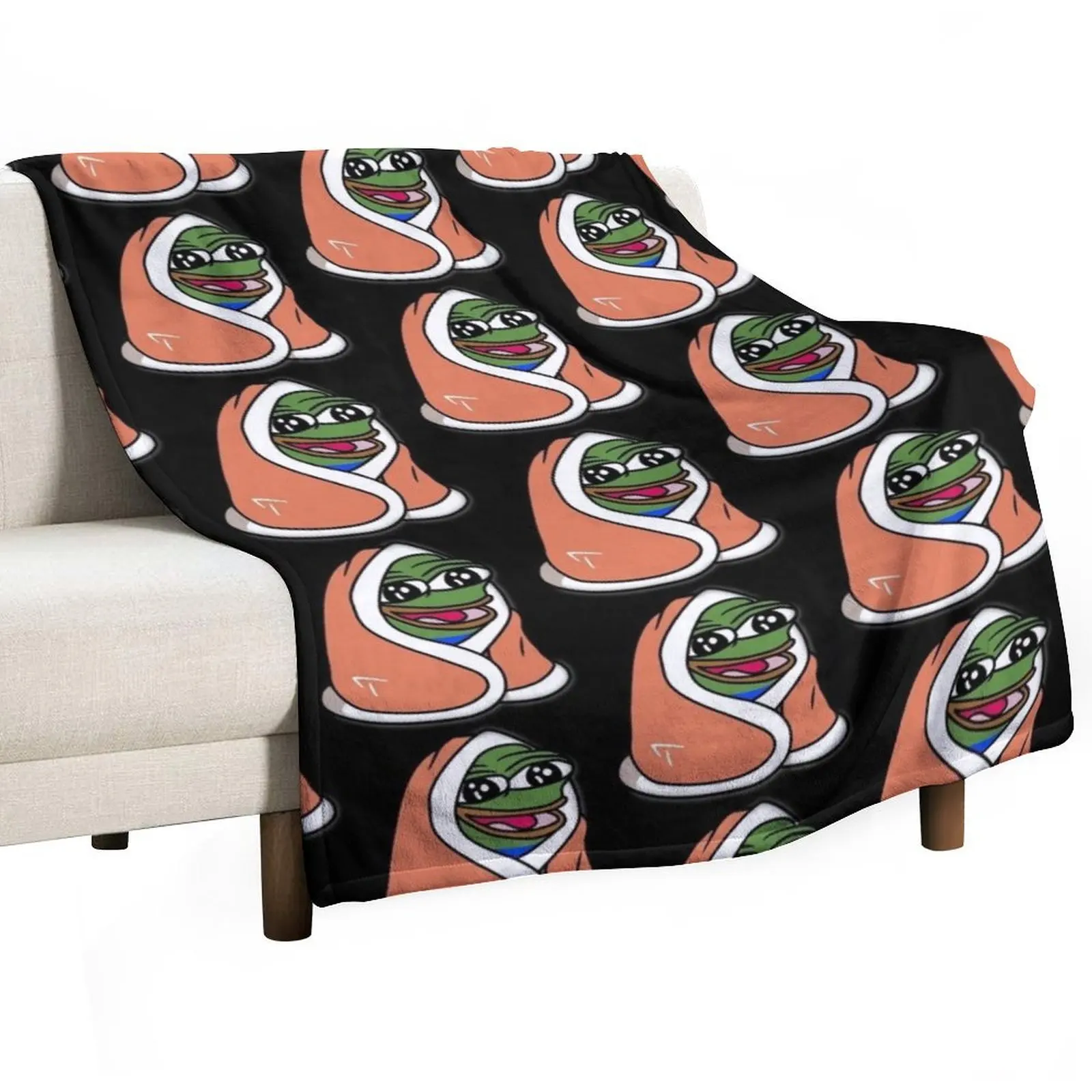 بطانية بيبو - بطانية بيبيجا تويتش ديسكورد الضفدع رمي بطانية كبيرة ناعمة كبيرة بطانيات أنيمي أرائك بطانيات الديكور