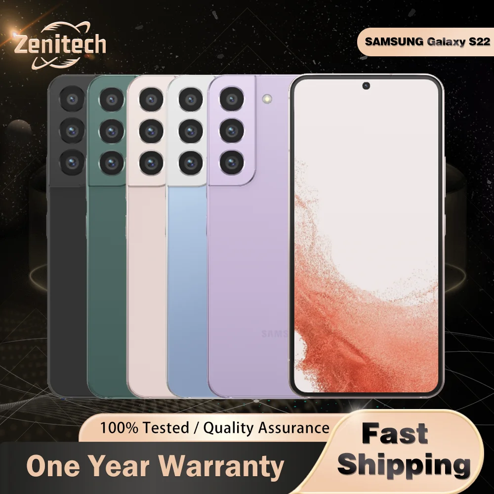 سامسونج جالاكسي S22 5G S901U1 6.1 "AMOLED RAM 8GB ROM 128/256GB NFC ثماني النواة الأصلي أندرويد s22 الهاتف الخليوي