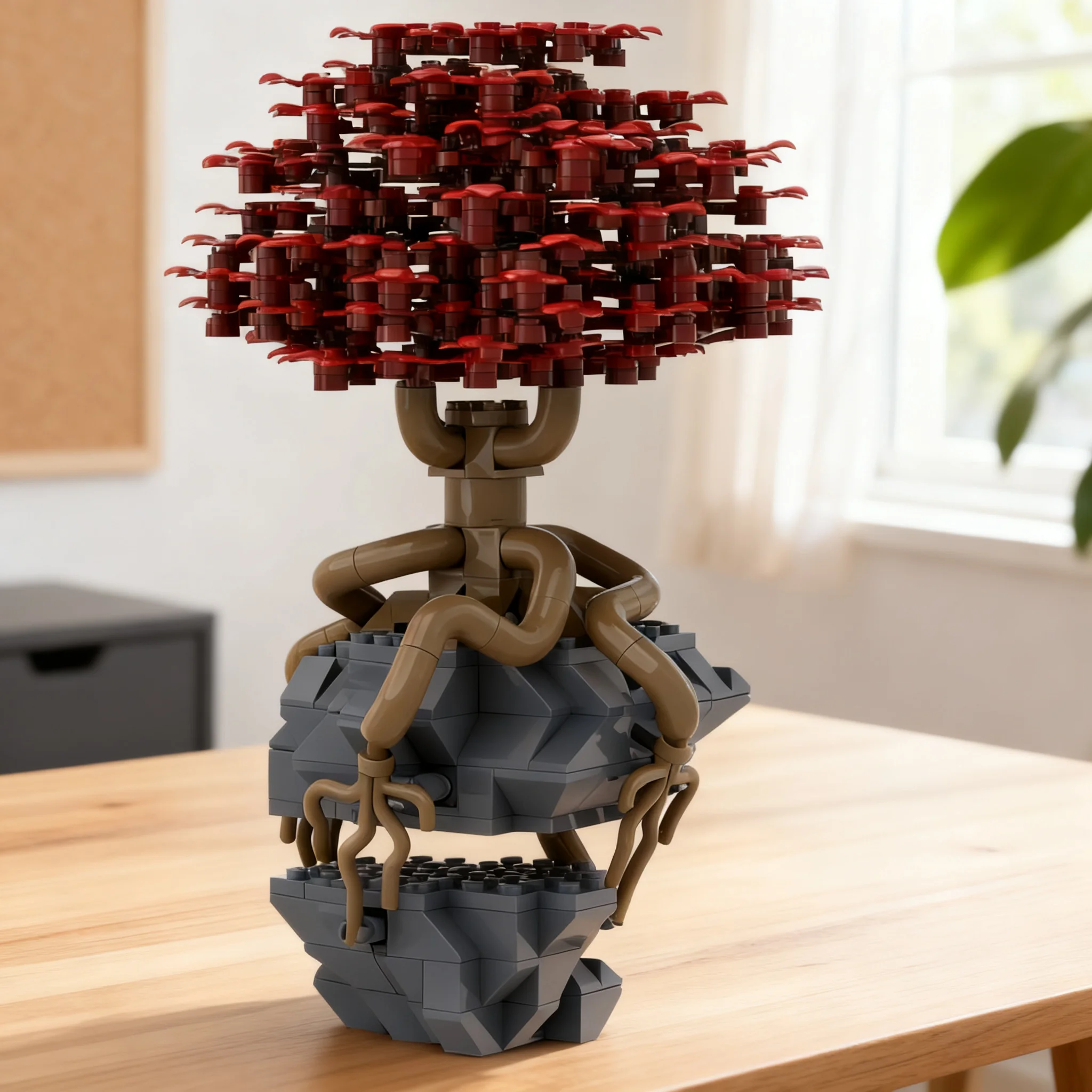 Art Craft Christmas Tree - 451-teiliges MOC-Modell „Baum auf schwimmendem Felsen“