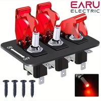 Panel de interruptor de 24V y 12V, arranque de coche de carreras, botón de arranque, balancín de luz, fusible de 20A, accesorios para barco, camión, remolque, RV