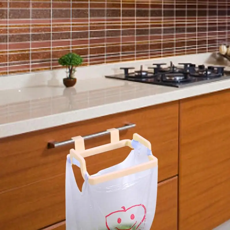 Muti Colors Creative Hanging Trash Rubbish Bag Holder Garbage Rack Cupboard Cabinet Storage Hanger For Kitchen