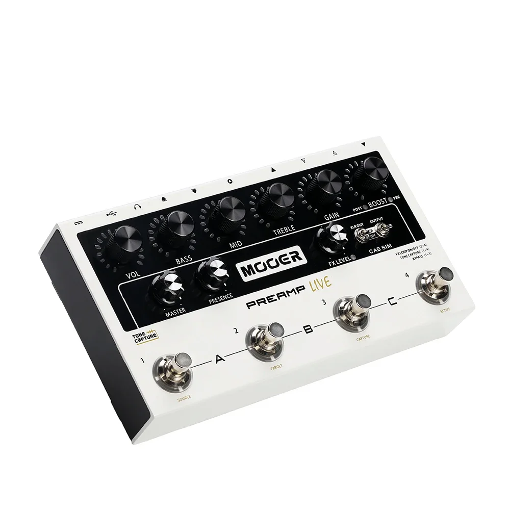 MOOER Digital Preamp Live Guitar Effect Pedal With 12 Independent Preamp Channels IR Loading TONE CAPTURE Sampling Guitar Parts