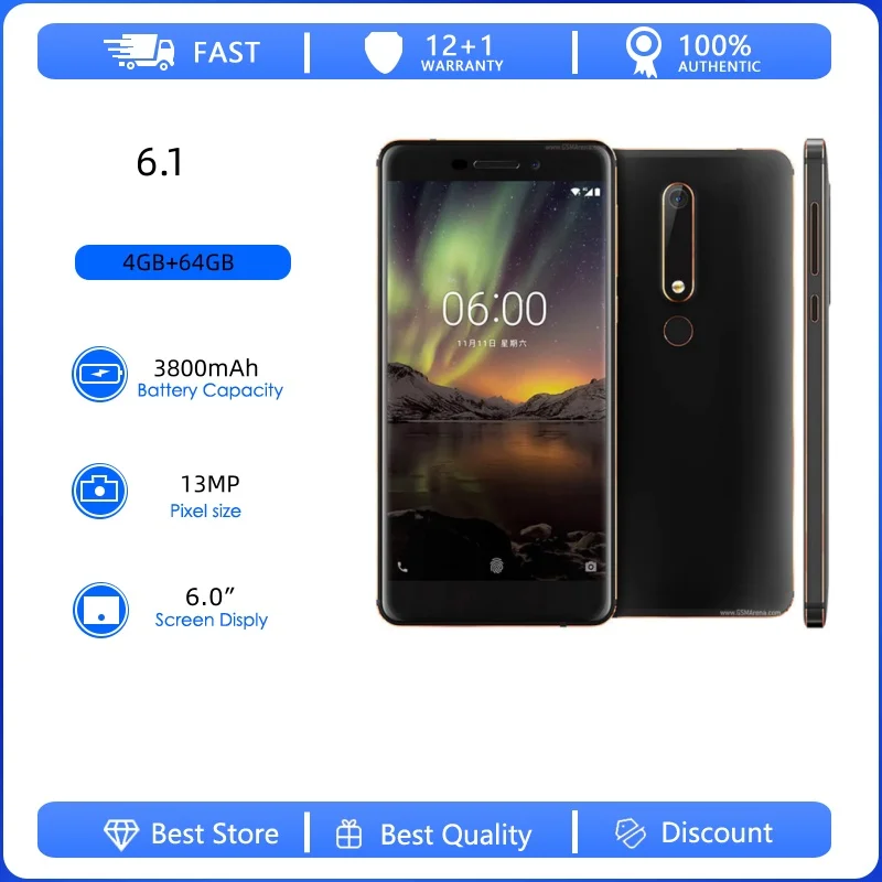 Teléfono Móvil Desbloqueado, Reacondicionado, Original, 6.1 Pulgadas, Doble SIM, 4G, 16MP, 3000mAh, con Idiomas Ruso, Árabe y Hebreo