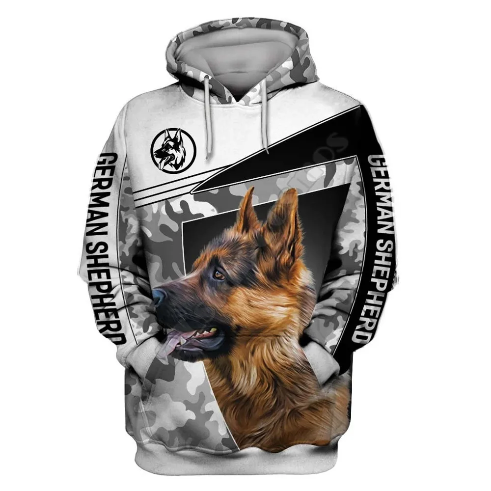 Love Dog German Shepherd 3D All Over Printed Hoodies Pullovers Street Tracksuit 01