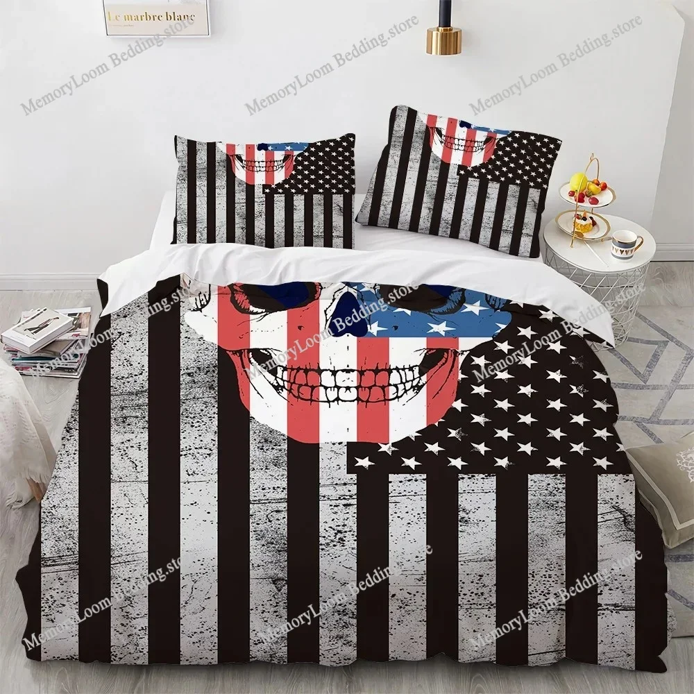 Distressed Bedding Set Single Twin Full Queen King Size Bed Set Aldult Kid Bedroom Duvetcover Sets Skeleton Bed Sheet Set