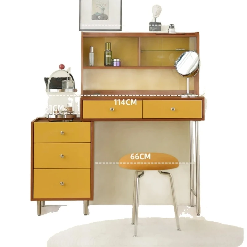 Medieval style stretch dresser chest integrated, small - apartment multi functional mobile storage desk bedroom storage cabinet